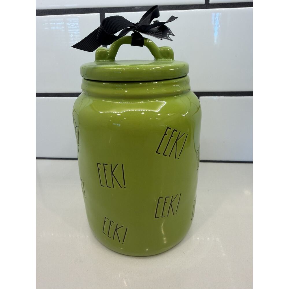 Rae Dunn EEK! Green Halloween Baby Canister NEW!! 🦇🎃